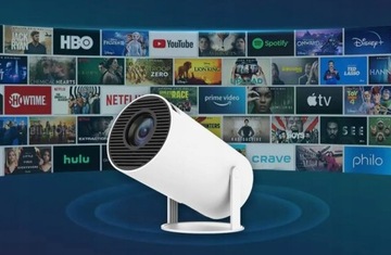 МИНИ-КРУГЛЫЙ ПРОЕКТОР 4K, Android 11, Wi-Fi 6, BT 5.0
