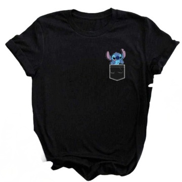 MODNA KOBIECA BLUZKA DAMSKA T-SHIRT NADRUK LIŚCIE