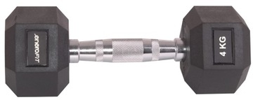 STALOWA SOLIDNA HANTLA GUMOWANA STAŁA 1x 4KG ENERO FIT