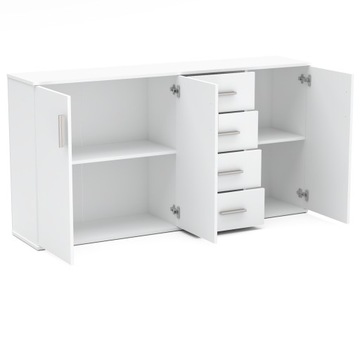 СОВРЕМЕННЫЙ КОМОД 160 СМ STIV3 ШКАФ, БЕЛЫЙ МАТОВЫЙ