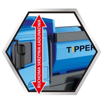 СТРОИТЕЛЬНЫЙ ГРУЗОВИК СИНИЙ САМОСВАЛ С ПО/ЗВУКОВЫМ ПРИВОДОМ