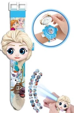 Часы-проектор FROZEN ELSA FROZEN Цифровой светодиодный 3D-проектор