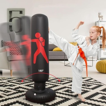 БОКСЕРСКАЯ СУМКА, 160 СМ, НАДУВНАЯ ОТДЕЛЬНО СТОЯЩАЯ, КРУЖКА ПЕСОЧНАЯ КОЛОНКА