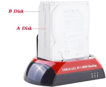 Stacja Dokująca dysków SATA HDD SSD USB 3.0 Klonowanie OTC 2,5 3.5
