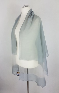 129 Элегантный шарф к платью, СЕРЫЙ