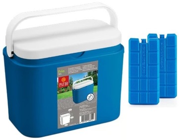 LODÓWKA TURYSTYCZNA PRZENOŚNA NA WKŁADY PIKNIKOWA 10 L + 2 x WKŁADY 200g