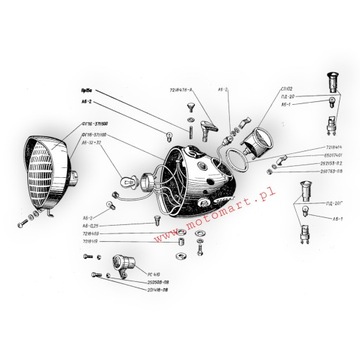 Переключатель зажигания K750 + ключ Dniepr Ural M72 6V клавиша лампы усилена