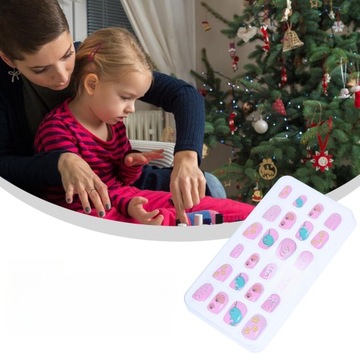 НАКЛЕЙКИ ДЕТСКИЙ МАНИКЮР КОРОТКИЕ ДЕТСКИЕ НОГТИ 72 ШТ.