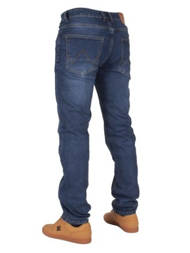 Spodnie męskie jeans W:42 112 CM L:32 granat