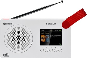 Małe Radio Cyfrowe Kieszonkowe SRD7757W MicroSD BT