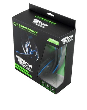 НАУШНИКИ С МИКРОФОНОМ ДЛЯ ГЕЙМЕРОВ CROW, СИНИЕ