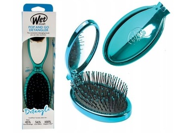 WET BRUSH Szczotka + Lusterko POP AND GO Turkus