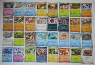 ОРИГИНАЛЬНЫЕ КАРТЫ ПОКЕМОН 151 ПОЛНЫЙ БАЗОВЫЙ НАБОР ИЗ 165 ШТУК!!!