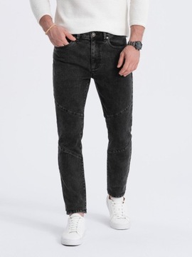 Jeansy spodnie męskie jeansowe czarne V2 OM-PADP-0109 XXL