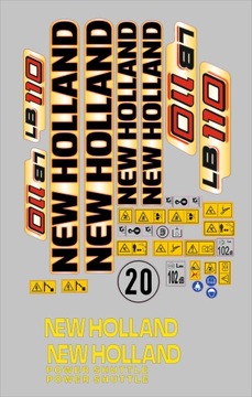 naklejki oklejenie NEW HOLLAND LB 110