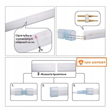 МОНТАЖНЫЙ ПРОФИЛЬ НЕОНОВЫХ СВЕТОДИОДОВ 8X16 АЛЮМИНИЙ - 2 МЕТРА