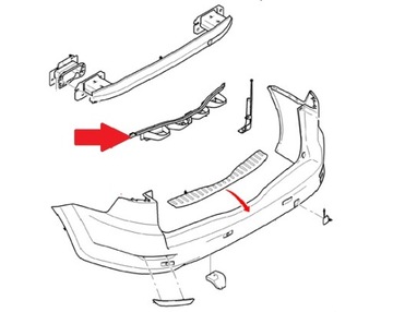 DRŽÁK NÁRAZNÍKU ZADNÍHO FORD MONDEO MK4 KOMBI OE 1698029