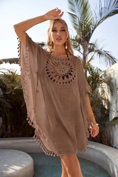 ПЛЯЖНАЯ ТУНИКА ПАРЕО С ВЫШИВКОЙ БАХОМ БОХО КАНКУН