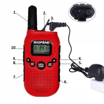 Baofeng BF-T6 Рация USB VOX Светодиодный фонарик Łoki Toki