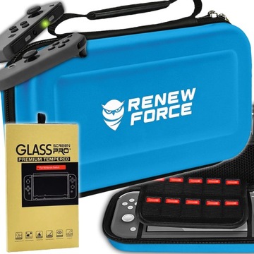 Etui Case WZMOCNIONY Do Nintendo Switch V1 V2 OLED + Szkło hartowane H9