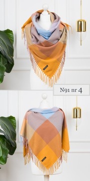 ШАРФ ИЗ КАШЕМИРА В КЛЕТКУ МОДНЫЕ ТЕПЛЫЕ ЦВЕТА ШАРФ ИЗ КАШЕМИРА