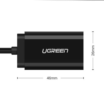 UGREEN USB ЗВУКОВАЯ КАРТА НАУШНИКИ МИКРОФОН 15 СМ