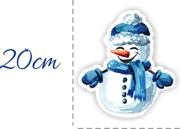 Новогодние наклейки СНЕГОВИК на окна, СТЕНЫ, новогодние украшения