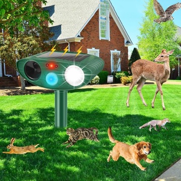 2X SŁONECZNY ULTRADŹWIĘKOWY ODSTRASZACZ SZCZURÓW ŚRODEK ODSTRASZAJĄCY KOTY