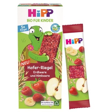 HiPP Batonik owsiany Truskawki-Maliny BIO, 5x20g