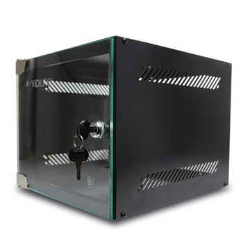 SZAFA RACK WISZĄCA 10'' CALI 4U SZKLANE DRZWI CCTV
