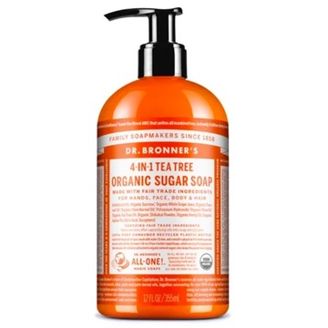 DR. BRONNER'S ORGANIC SUGAR SOAP TEA TREE 355 ML