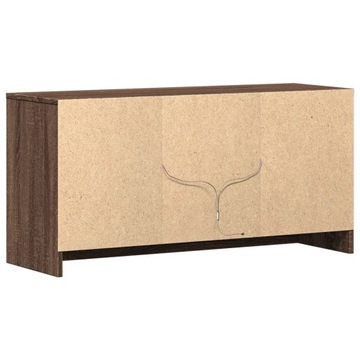 Szafka pod TV z LED, brązowy dąb, 100x34x50 cm