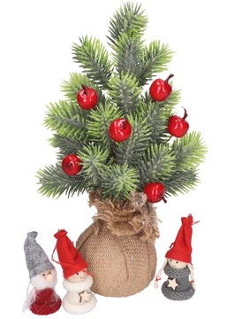 РОЖДЕСТВЕНСКАЯ ЕЛКА НА СТОЛБА, РОЖДЕСТВЕНСКАЯ ФИГУРКА, ПЛАТЬЕ, 28 см