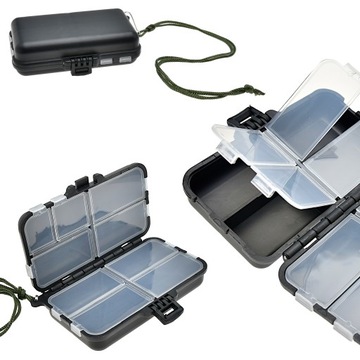 Ящик для рыболовных инструментов, 9 отделений, ОРГАНАЙЗЕР, со шнурком