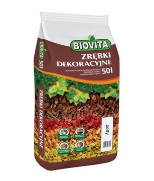 Kora zrębki- mulcz dekoracyjny 50L żółty