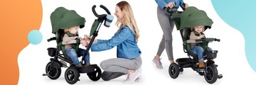 Трехколесный велосипед-толкатель Kinderkraft Spinstep с ручкой