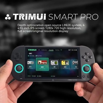 Портативная игровая консоль Trimui Smart Pro с экраном 4,96 дюйма, разрешением 720p и Ips, ретро-консоль