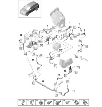 NÁHRADA TEPLÁ PORSCHE CAYENNE 9Y0819030A