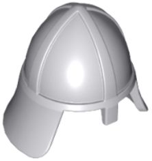 LEGO HEŁM DO FIGURKI RYCERZA - JASNOSZARY 3844