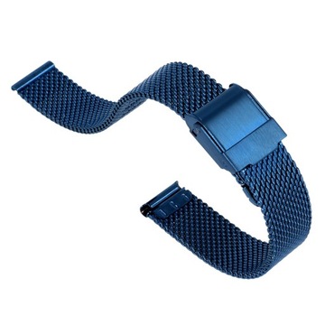 Bransoleta SIATKOWA Mesh 12mm granatowa PVD