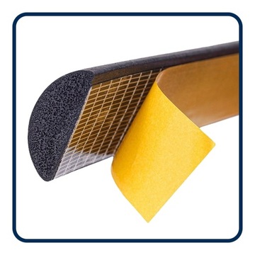 РЕЗИНОВАЯ ЛЕНТА D EPDM 5X20MM САМОКЛЕЯЩАЯСЯ МИКРОРЕЗИНА АКУСТИЧЕСКАЯ ПЕНА ОТКАТНАЯ