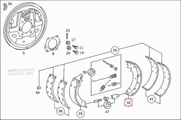 Szczęka hamulcowa MERCEDES LK 608 D ORYGINAŁ