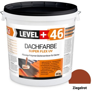 Farba dachowa płynna folia ceglasta 25kg Level+46