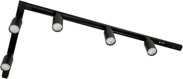 Комплект шин Потолочный рельс 2м + 1м + разъем + 5x GU10 регулируемый