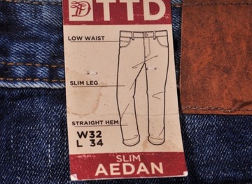 TOM TAILOR spodnie BLUE jeans SLIM AEDAN _ W32 L34