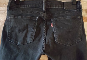 LEVI'S Demi Curve spodnie czarne jeansy