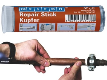 REPAIR STICK MIEDŹ MASA NAPRAWCZA DO RUR 57 Weicon