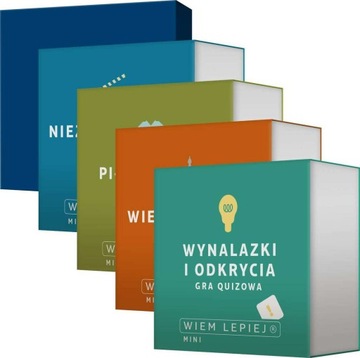 WIEM LEPIEJ ZESTAW 5W1 GRA PLANSZOWA QUIZ POLSKI