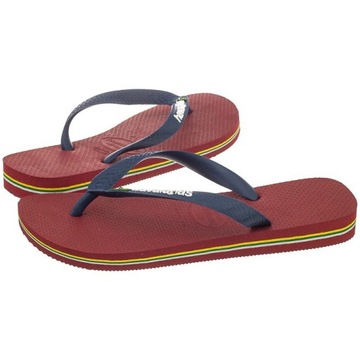 Klapki Japonki Havaianas Brasil Logo Bordowe Lato