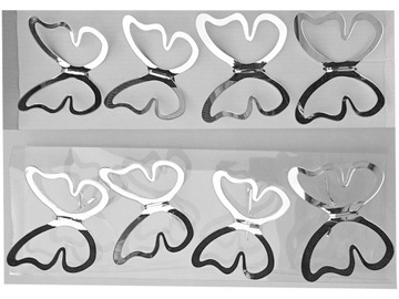 3D наклейка Бабочка СЕРЕБРЯНОЕ ЗЕРКАЛО 10 см - 8 шт.